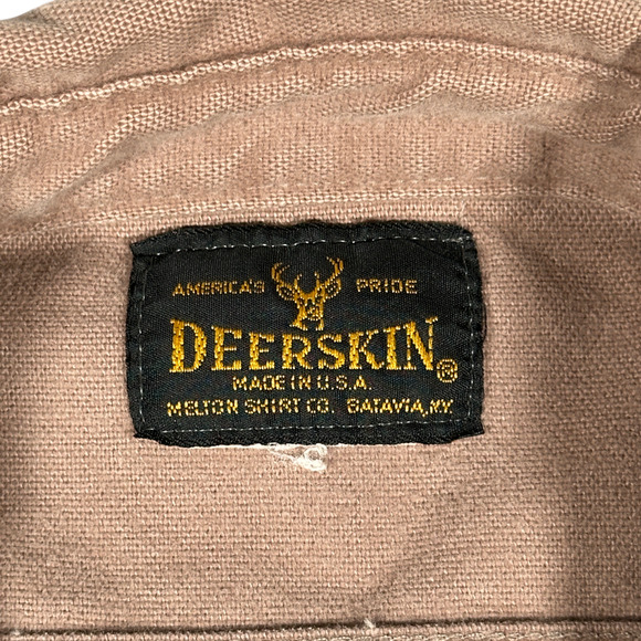Vintage Deerskin Shirt Adult MEDIUM Brown Flannel Workwear Hunting USA Made 70s - Picture 4 of 12